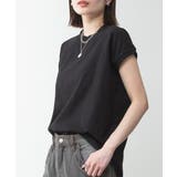 モックネックフレンチスリーブTシャツ | atONE | 詳細画像13