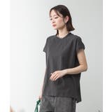モックネックフレンチスリーブTシャツ | atONE | 詳細画像26