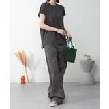 モックネックフレンチスリーブTシャツ | atONE | 詳細画像33