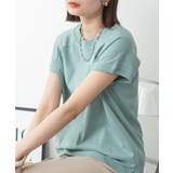 モックネックフレンチスリーブTシャツ | atONE | 詳細画像38