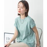 モックネックフレンチスリーブTシャツ | atONE | 詳細画像40