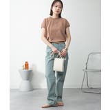 モックネックフレンチスリーブTシャツ | atONE | 詳細画像54