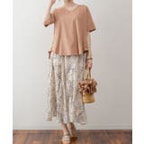 脇タックVネック半袖カットソー | atONE | 詳細画像17