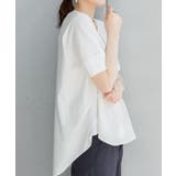 脇タックVネック半袖カットソー | atONE | 詳細画像20