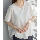 脇タックVネック半袖カットソー | atONE | 詳細画像21