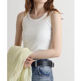 オフホワイト | コットンリブタンクトップ | atONE