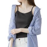 ブラック | コットンリブキャミソール | atONE