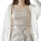 ベージュ | コットンリブキャミソール | atONE