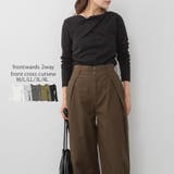 ブラック | 前後2wayフロントクロスカットソー | atONE