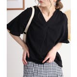 ブラウス風タックスキッパー半袖Tシャツ | atONE | 詳細画像10