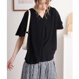 ブラウス風タックスキッパー半袖Tシャツ | atONE | 詳細画像11