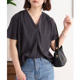 ブラウス風タックスキッパー半袖Tシャツ | atONE | 詳細画像13