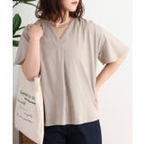 ブラウス風タックスキッパー半袖Tシャツ | atONE | 詳細画像17