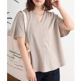 ブラウス風タックスキッパー半袖Tシャツ | atONE | 詳細画像18
