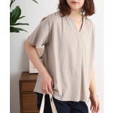 ブラウス風タックスキッパー半袖Tシャツ | atONE | 詳細画像19