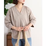 ブラウス風タックスキッパー 七分丈Tシャツ | atONE | 詳細画像22
