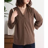 ブラウス風タックスキッパー 七分丈Tシャツ | atONE | 詳細画像6