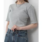 メロウリブ5分袖カットソー | atONE | 詳細画像35