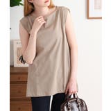 肩タックノースリーブボートネックTシャツ | atONE | 詳細画像9