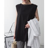 肩タックノースリーブボートネックTシャツ | atONE | 詳細画像22 