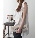 肩タックノースリーブボートネックTシャツ | atONE | 詳細画像31 