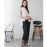 肩タックノースリーブボートネックTシャツ | atONE | 詳細画像33 