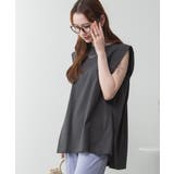 肩タックノースリーブボートネックTシャツ | atONE | 詳細画像36 