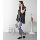 肩タックノースリーブボートネックTシャツ | atONE | 詳細画像37 