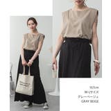 肩タックノースリーブボートネックTシャツ | atONE | 詳細画像39 