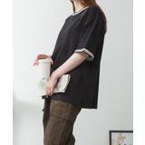 配色袖リブライン入りTシャツ | atONE | 詳細画像18 