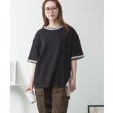配色袖リブライン入りTシャツ | atONE | 詳細画像19 