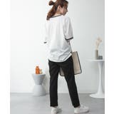 配色袖リブライン入りTシャツ | atONE | 詳細画像34 