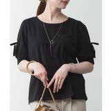 リボン付き袖ブラウス風カットソー | atONE | 詳細画像32 