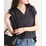 ブラウス風タックスキッパー フレンチ袖Tシャツ | atONE | 詳細画像10