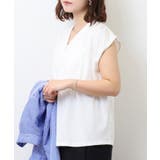 ブラウス風タックスキッパー フレンチ袖Tシャツ | atONE | 詳細画像13
