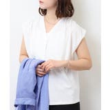 ブラウス風タックスキッパー フレンチ袖Tシャツ | atONE | 詳細画像15