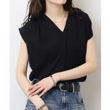 ブラウス風タックスキッパー フレンチ袖Tシャツ | atONE | 詳細画像3