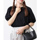ラウンドネックパフスリーブ半袖Tシャツ | atONE | 詳細画像9