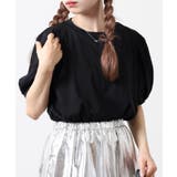 ラウンドネックパフスリーブ半袖Tシャツ | atONE | 詳細画像10