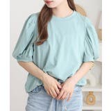 ラウンドネックパフスリーブ半袖Tシャツ | atONE | 詳細画像14