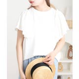 ショルダーフリルフレンチスリーブTシャツ | atONE | 詳細画像7