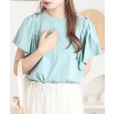 ショルダーフリルフレンチスリーブTシャツ | atONE | 詳細画像16