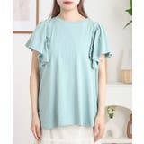 ショルダーフリルフレンチスリーブTシャツ | atONE | 詳細画像22