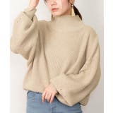 ライトグレー | タートルネックボリュームニット | atONE