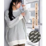 バーズアイダブルジャガードクルーネックセーター | atONE | 詳細画像7