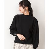 ブラック | ハイネックバルーンスリーブセーター | atONE