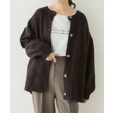 クルーネックふわふわニットカーディガン | atONE | 詳細画像7 