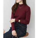 ハイネックリブニットトップス | atONE | 詳細画像14