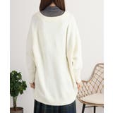 前後2wayオーバーサイズVネックニット | atONE | 詳細画像16 