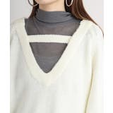 前後2wayオーバーサイズVネックニット | atONE | 詳細画像17 